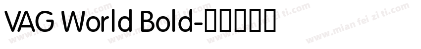 VAG World Bold字体转换